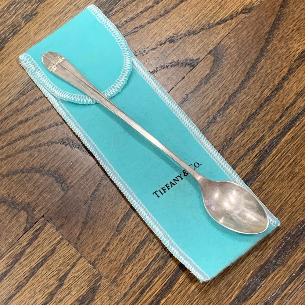 Good Condition Tiffany & Co Sterling Silver Ribbon Spoon